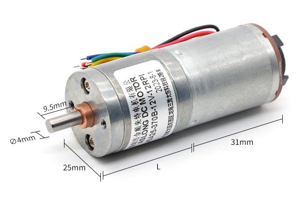 6v 12v 25mm Brushed DC Gear Motor Encoder JGA25-370B Yüksek Tork 25mm Brushed DC Gear Motor 10