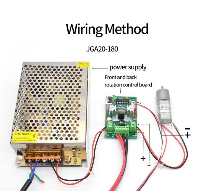 12V DC Redüksiyon Mikro Motoru JGA20-180 Mikro DC Redüksiyon Motoru Kalıcı Mıknatıs Düşük Hız 4