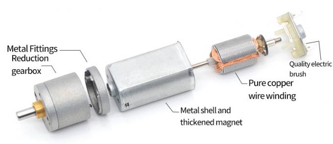 12V DC Redüksiyon Mikro Motoru JGA20-180 Mikro DC Redüksiyon Motoru Kalıcı Mıknatıs Düşük Hız 6