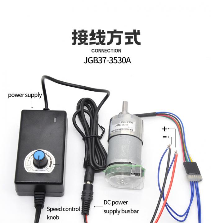 Yüksek Döner 24V 59RPM JGB37-3530A Yüksek Döner Düşük Hızlı DC Döner Elektrikli Motor 37mm 14