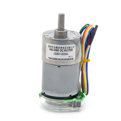 Mikro DC Düşük Hızlı Küçük Motor 12V/24V JGB37-3530A Optoelektronik Kodlayıcı Gecikme Motoru 24v DC Motor Kodlayıcı