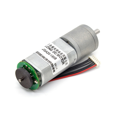Mini fırça Dc Gear Motor JGA20-180B 12V 135RPM 1:60 12v Dc Motor Encoder ile Mini Dc Gear Motor