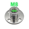 M8 Flanşlı Kaplin Somunu İç Çapı 8MM Motorun Dişli Mili İçin